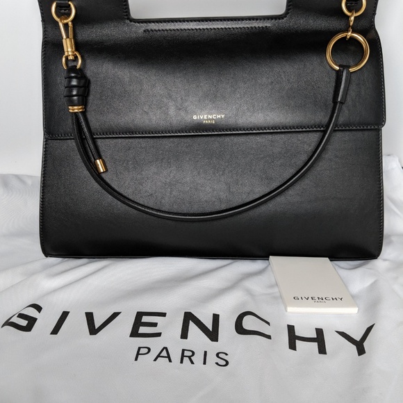 SOLD Givenchy Black Large Whip Lathe Bag - Picture 3 of 7